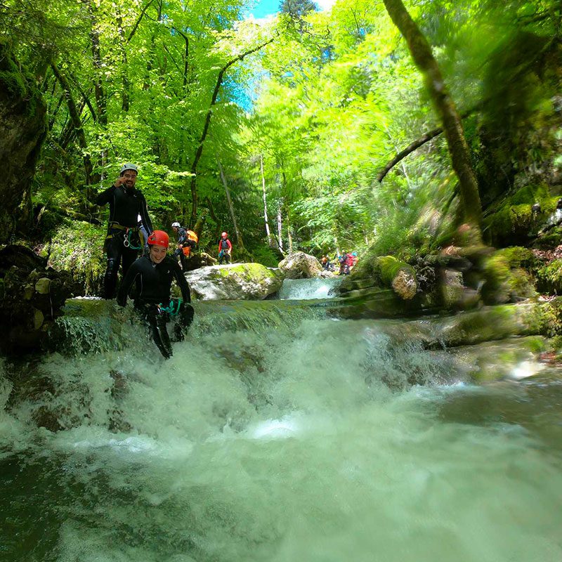 Parcours de canyoning près d'Annecy