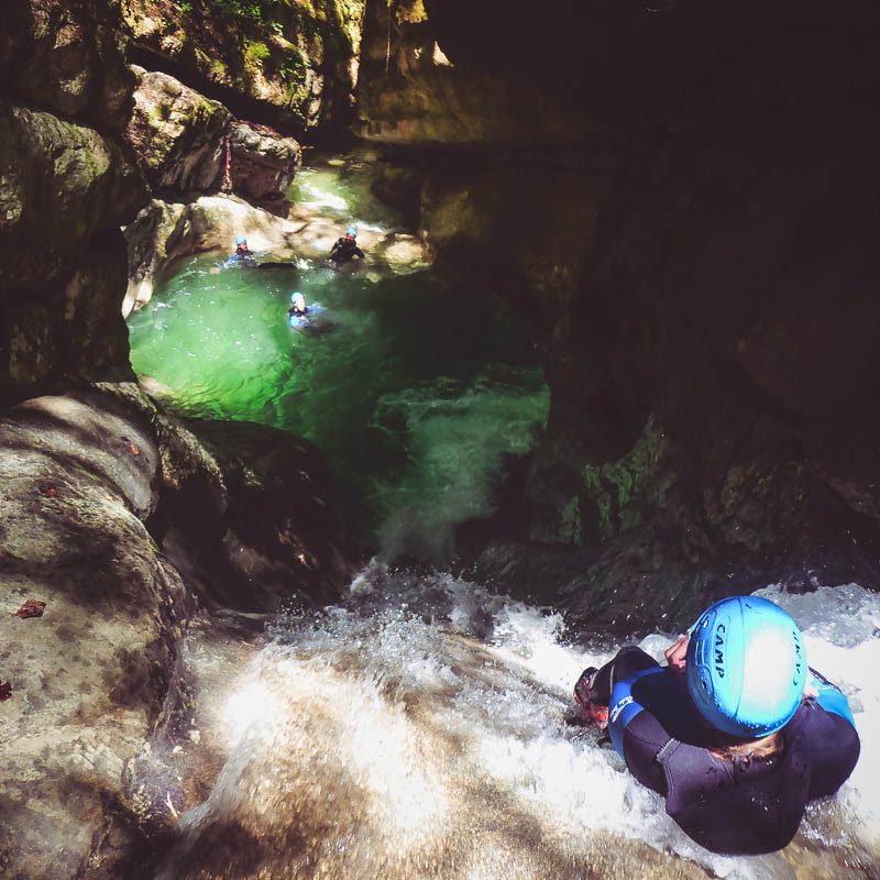Canyoning tobogans naturels