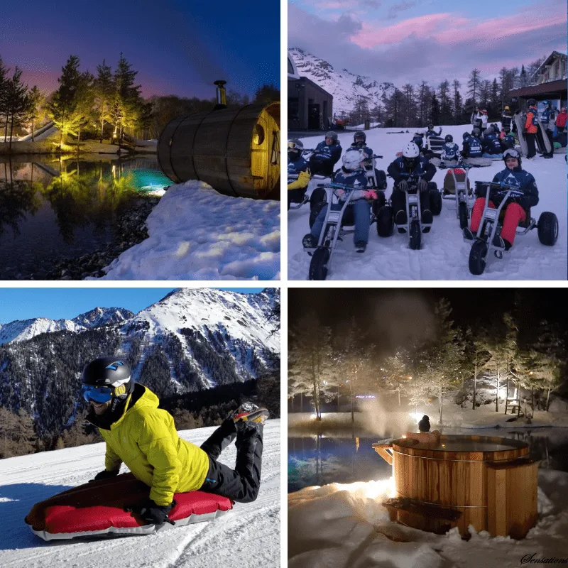 Pack hiver glacé avec Activ'Annecy - yooner airboard mountain kart spa privatif