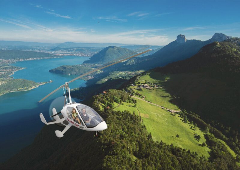 Survol du massif des Bauges en gyrocoptère