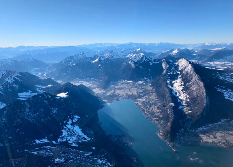Vol en Gyrocoptère au dessus du Lac d'Annecy