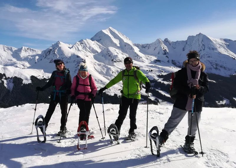 Randonnée d'hiver en raquette