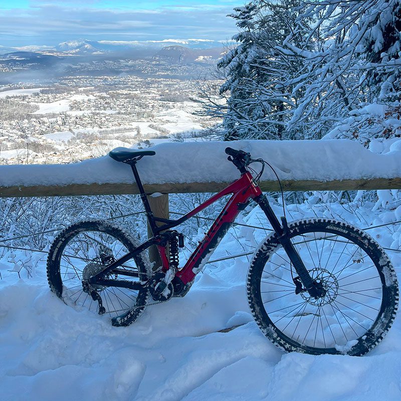 VTT à Annecy en hiver